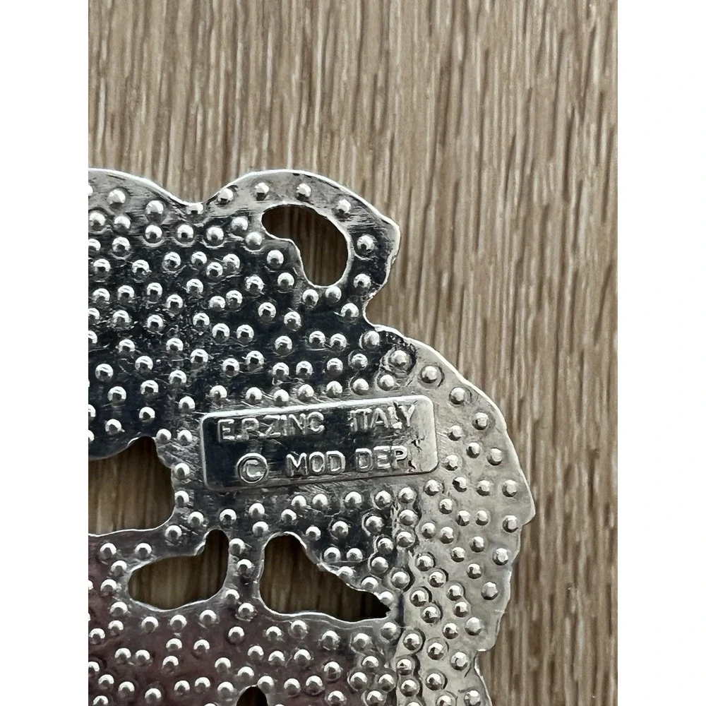 Piero Maestri Silver Plated Trivet Grapes & Basket, EP Zinc Italy Mod Dep Silver